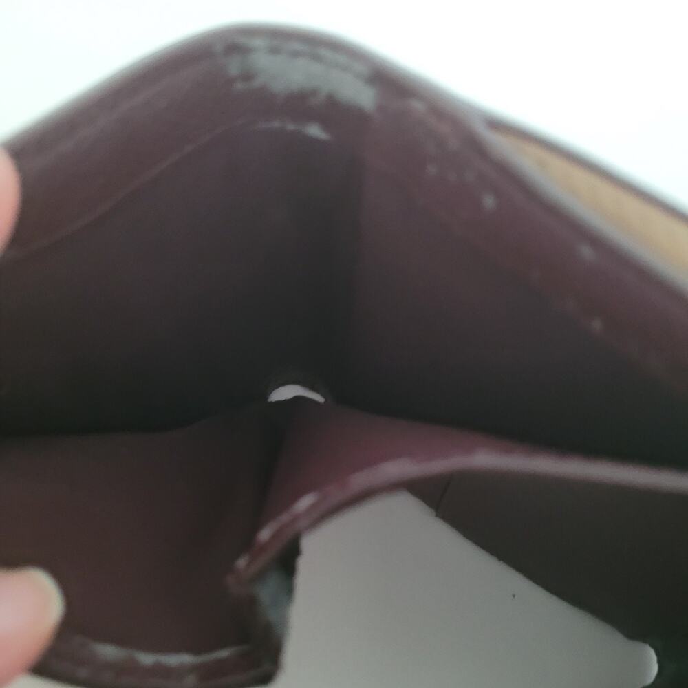 Coach Wallet Crossgrain Leather Tan Card Small Tifold Compact‎ Beige Damaged - Picture 6 of 10